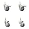 Service Caster 3 Inch 316SS Thermoplastic Rubber 12mm Threaded Stem Caster Lock Brake, 2PK SCC-SS316TSTTL20S314-TPRB-M1215-2-S2 - alternate 1